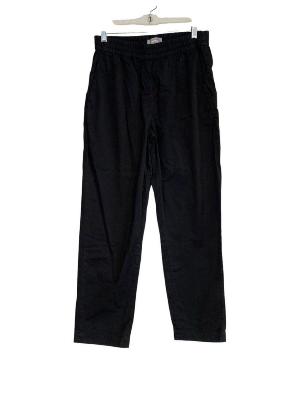 Everlane Easy Pant Black Elastic Waist Cotton Poplin Pants
